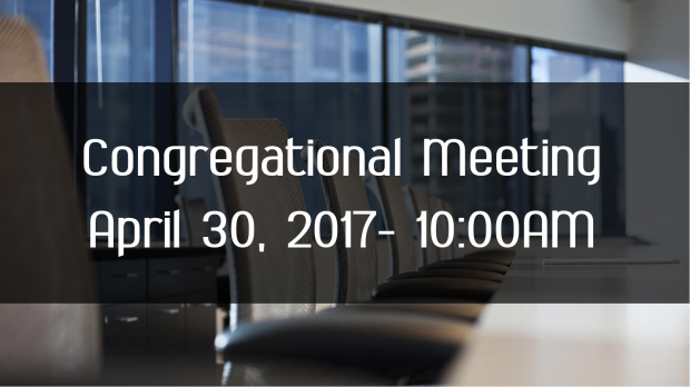 Congregational Meeting April 2017